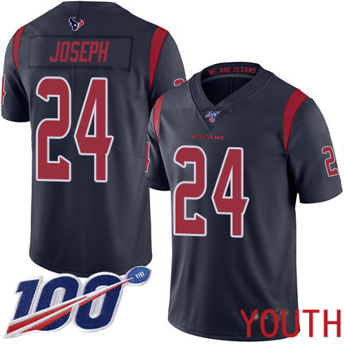 Houston Texans Limited Navy Blue Youth Johnathan Joseph Jersey NFL Football #24 100th Season Rush Vapor Untouchable->youth nfl jersey->Youth Jersey